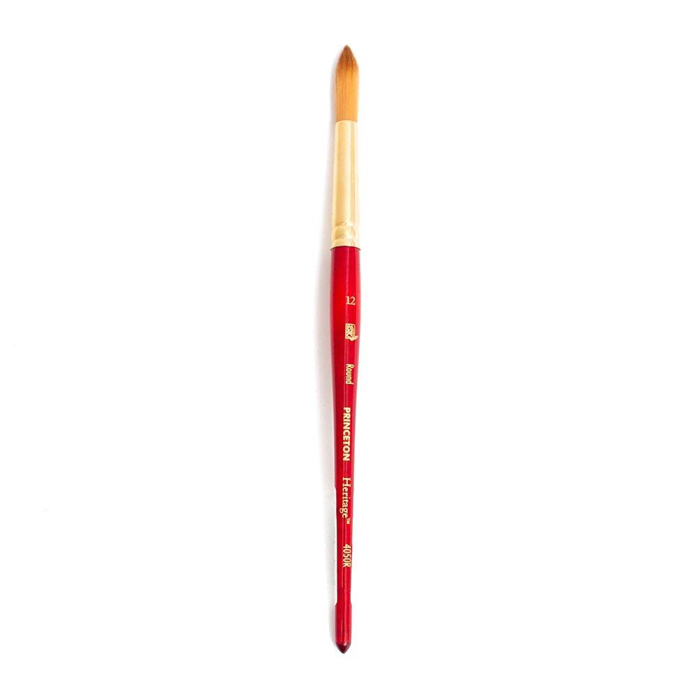 Princeton, Brushes, Art & School, Heritage, Synthetic Sable, Watercolor, 105316, Round, 12